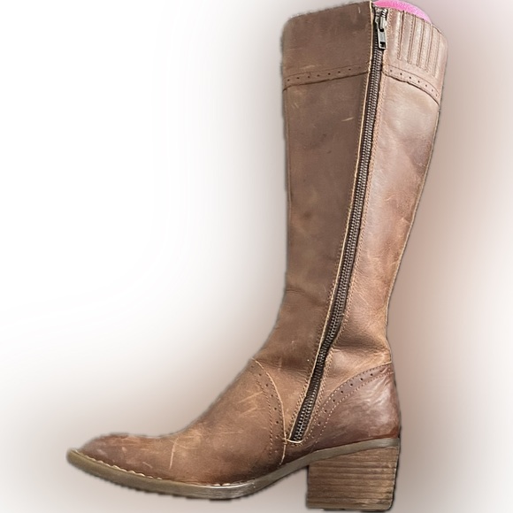 Born Poly High Knee Leather Boots - Picture 6 of 11